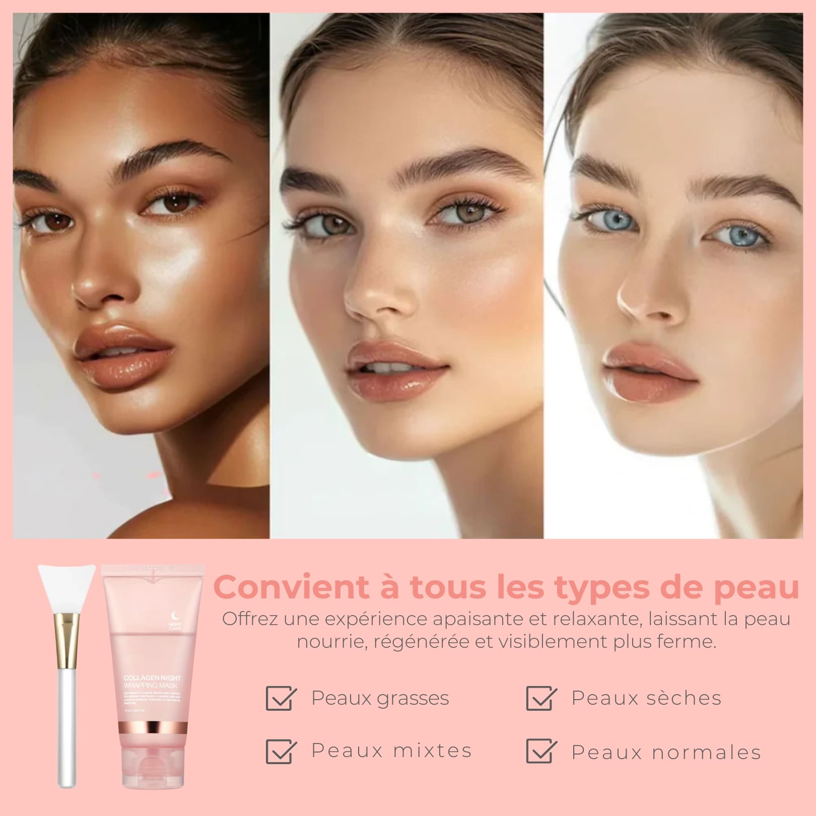 MIRAE GLOW – Masque de nuit au collagène